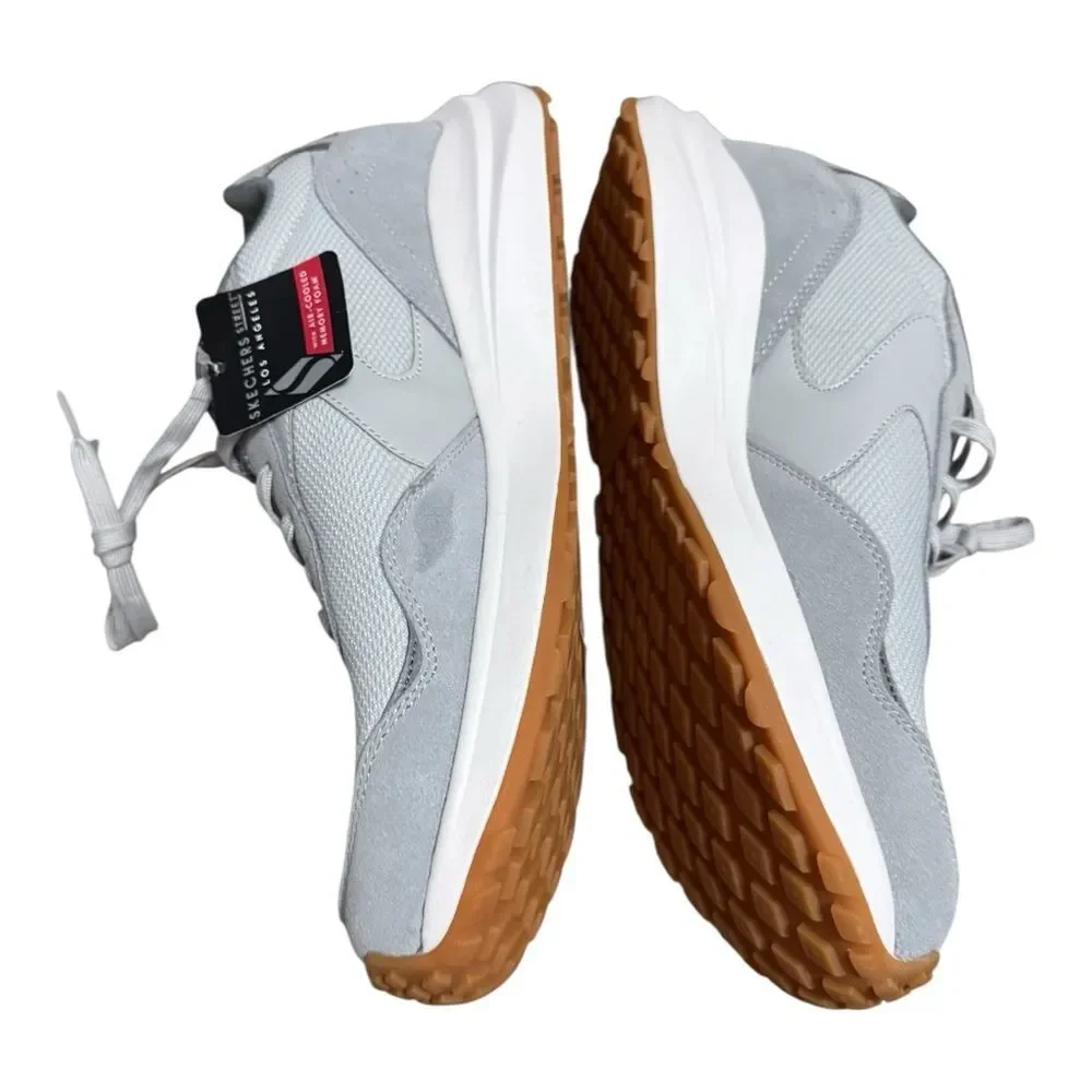 NEW SKECHERS Men's Fury Retro Jogger Sneaker Grey size 11.5